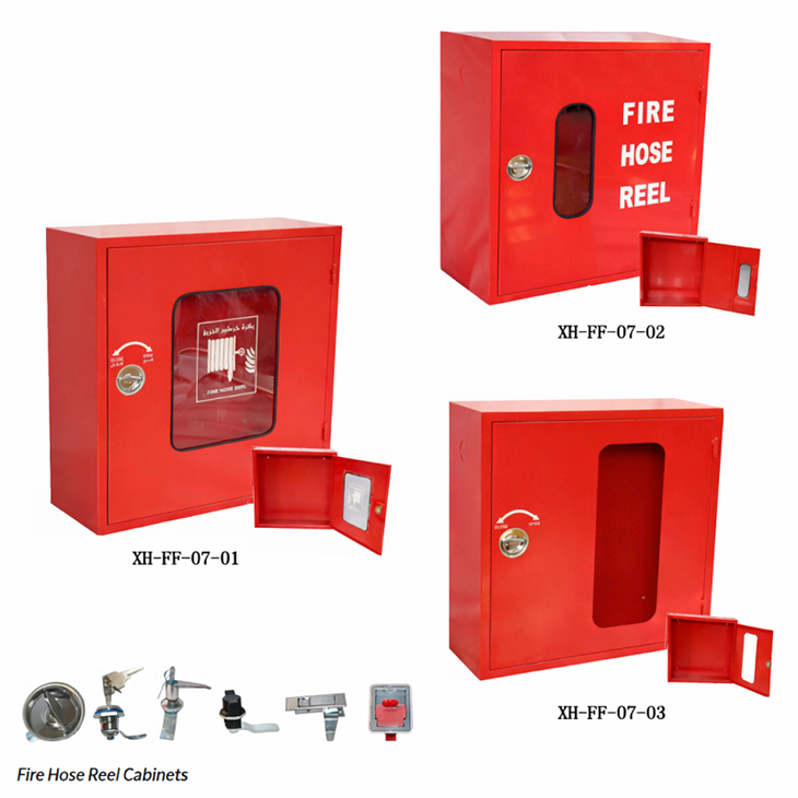 Mild Steel Fire Hose Reel Cabinet With Glass
